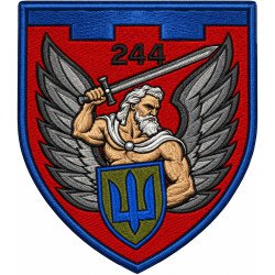 Abzeichen des 244. Bataillons der 112. Selbstständigen Brigade der Territorialverteidigungskräfte der Ukraine