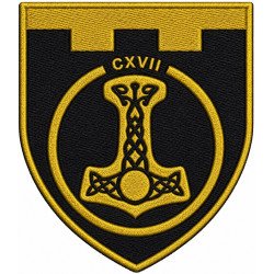 Abzeichen der Artilleriebatterie der 117. Selbstständigen Brigade der Territorialverteidigungskräfte der Ukraine