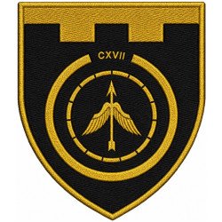 Abzeichen der Flugabwehrbatterie der 117. selbstständigen Brigade der Territorialverteidigungskräfte der Ukraine