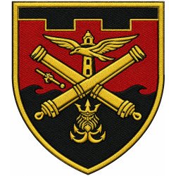Abzeichen der Artilleriebatterie der122. Selbstständigen Brigade der Territorialverteidigungskräfte der Ukraine